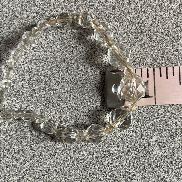 Vintage Art Deco Clear Glass Bead Necklace - Picture 5 of 6